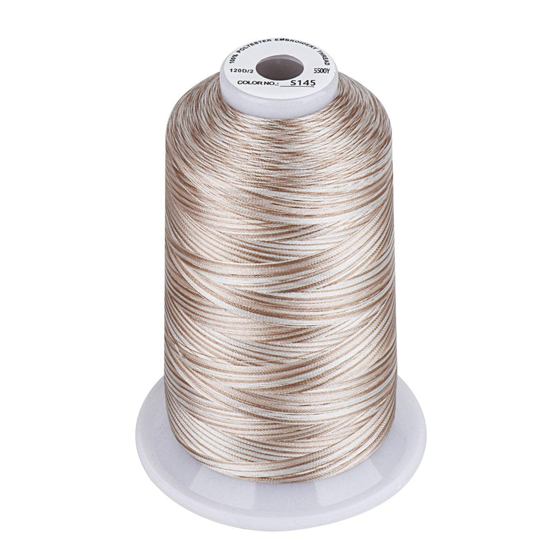 Simthread Vibrant Variegated Polyester Embroidery Thread Single Spool - 5000M - 38 Unique Colors - Simthread - High Quality Machine Embroidery Thread Supplier