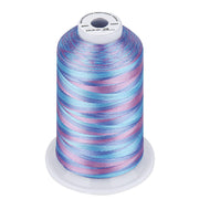 Simthread Vibrant Variegated Polyester Embroidery Thread Single Spool - 5000M - 38 Unique Colors - Simthread - High Quality Machine Embroidery Thread Supplier