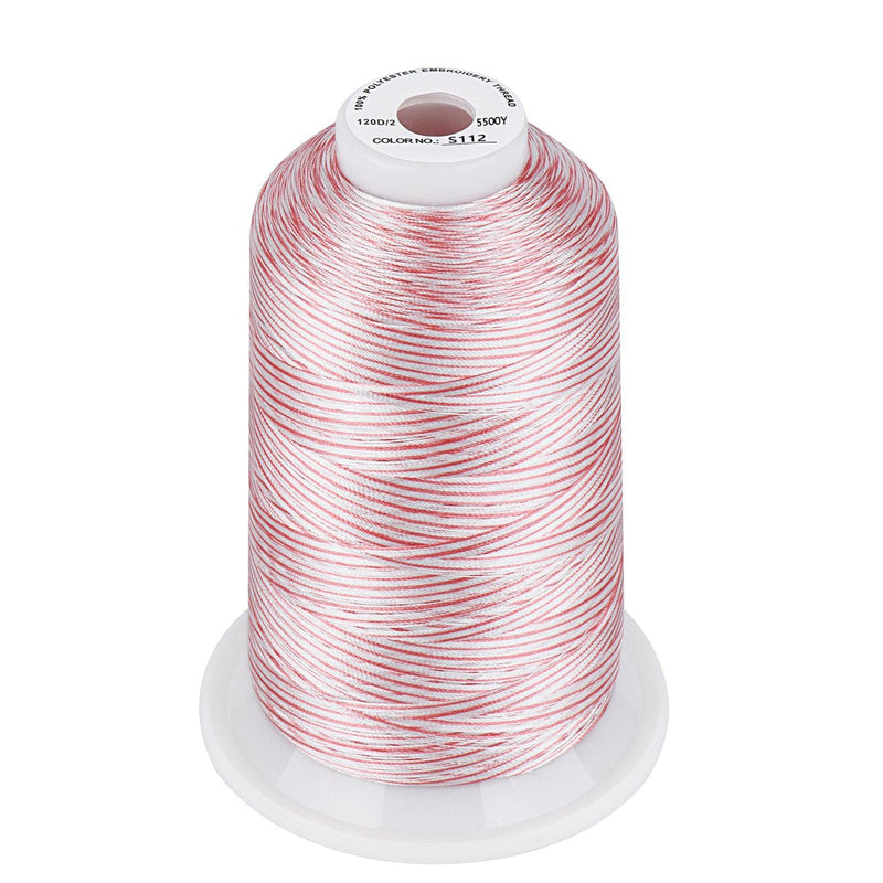 Simthread Vibrant Variegated Polyester Embroidery Thread Single Spool - 5000M - 38 Unique Colors - Simthread - High Quality Machine Embroidery Thread Supplier