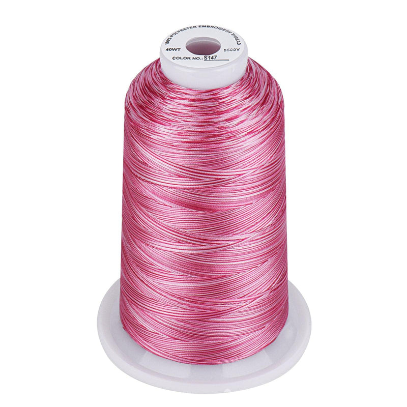 Simthread Vibrant Variegated Polyester Embroidery Thread Single Spool - 5000M - 38 Unique Colors - Simthread - High Quality Machine Embroidery Thread Supplier