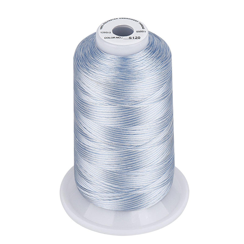 Simthread Vibrant Variegated Polyester Embroidery Thread Single Spool - 5000M - 38 Unique Colors - Simthread - High Quality Machine Embroidery Thread Supplier