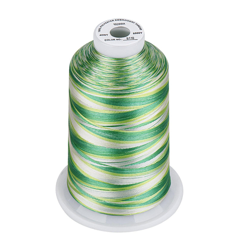Simthread Vibrant Variegated Polyester Embroidery Thread Single Spool - 5000M - 38 Unique Colors - Simthread - High Quality Machine Embroidery Thread Supplier