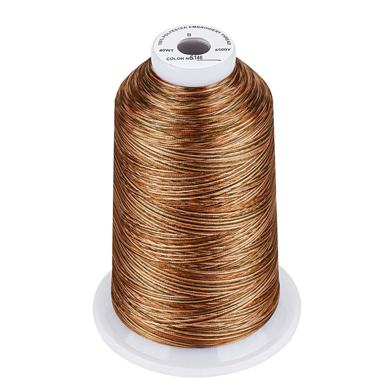 Simthread Vibrant Variegated Polyester Embroidery Thread Single Spool - 5000M - 38 Unique Colors - Simthread - High Quality Machine Embroidery Thread Supplier