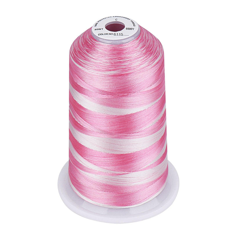 Simthread Vibrant Variegated Polyester Embroidery Thread Single Spool - 5000M - 38 Unique Colors - Simthread - High Quality Machine Embroidery Thread Supplier