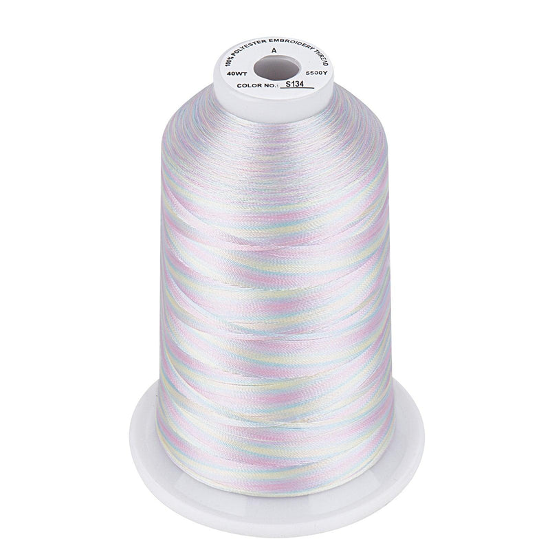 Simthread Vibrant Variegated Polyester Embroidery Thread Single Spool - 5000M - 38 Unique Colors - Simthread - High Quality Machine Embroidery Thread Supplier