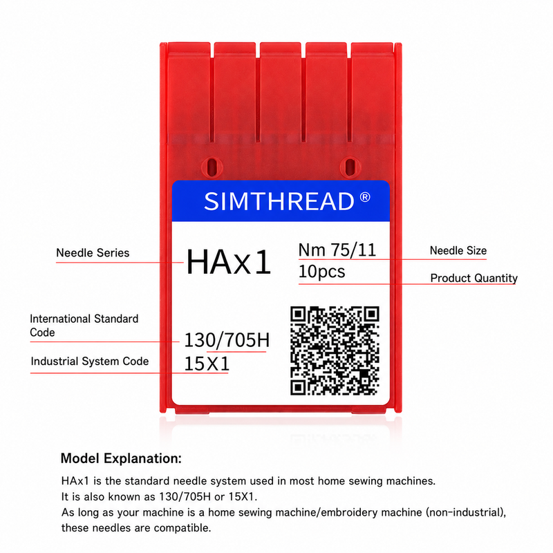 Simthread Embroidery Sewing Machine Needles Assorted Sizes
