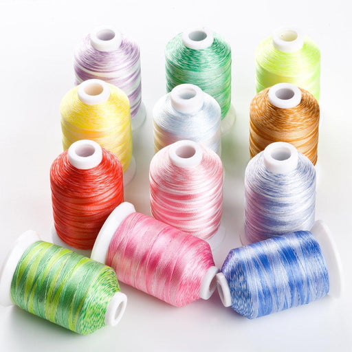 12 Colors Variegated Embroidery Thread 1000M #1 Simthread