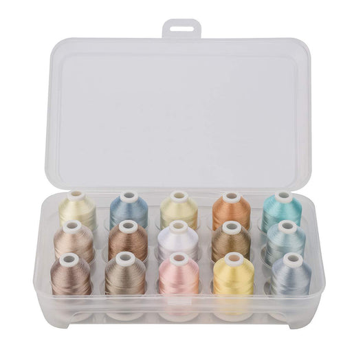 15 Kind of Pastel Embroidery Machine Embroidery Thread Set 1000M - Simthread - High Quality Machine Embroidery Thread Supplier