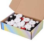 21 Spools Black/White/Red Embroidery Thread 800Y - Simthread - High Quality Machine Embroidery Thread Supplier