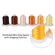 21 Spools Brown & Gold Embroidery Thread 800Y - Simthread - High Quality Machine Embroidery Thread Supplier