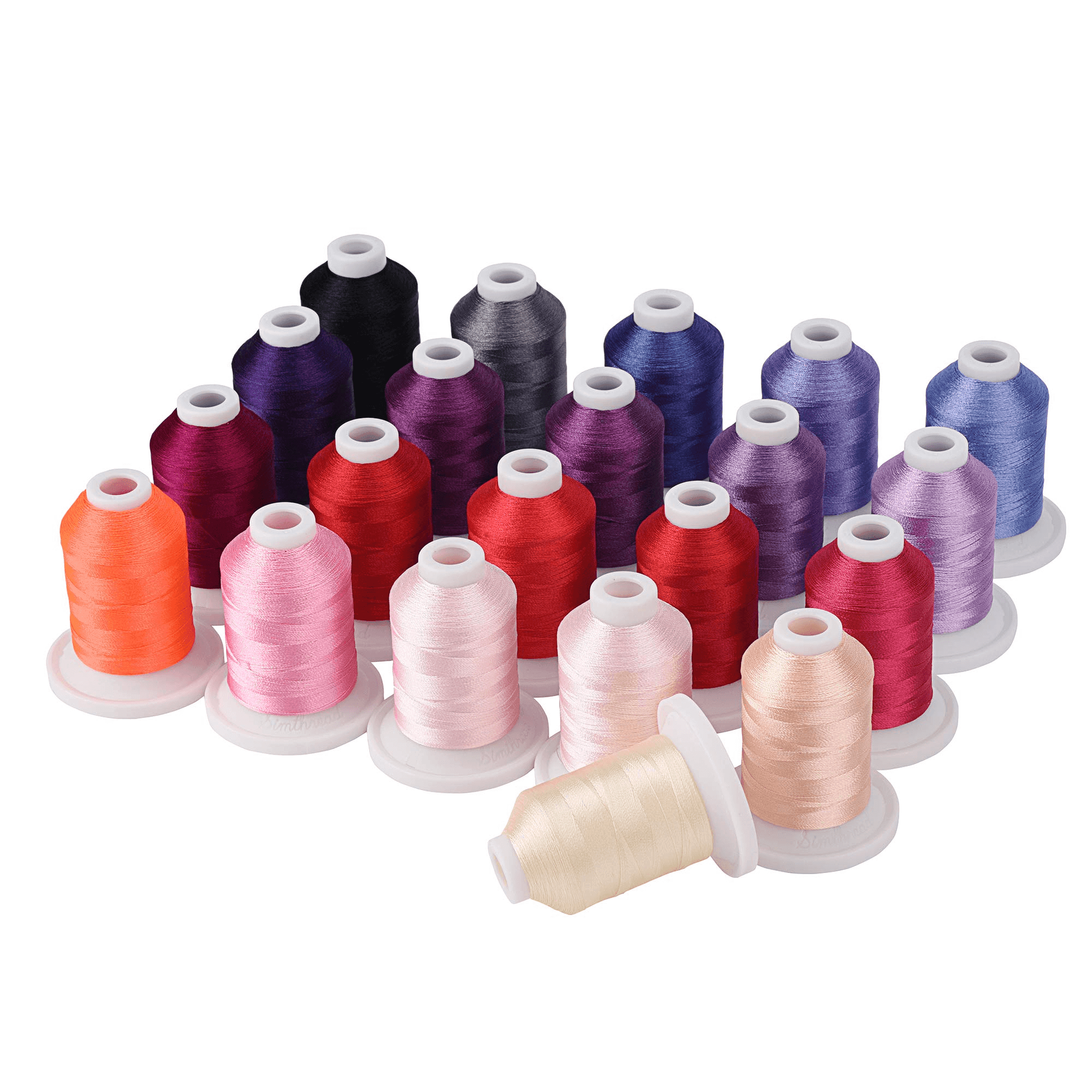 21 Spools Red & Purple Embroidery Thread 730M - High — Simthread - High ...