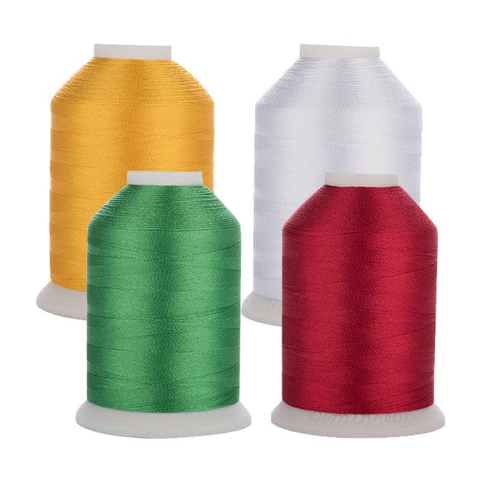 Polyester Machine Embroidery Thread Set 20 Dark Colors 1000m Cones 40wt 