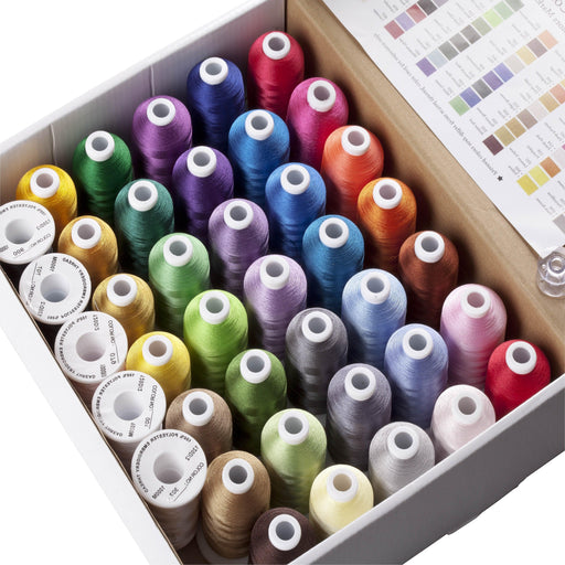 40 Colors Embroidery Thread Kit with Conversion Chart 1000M Simthread LLC
