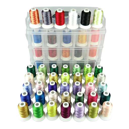 63 Colors Embroidery Thread Kit 500/1000M Simthread LLC