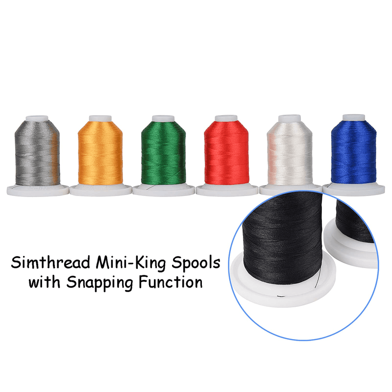 9 Colors Snap Spools Embroidery Thread 730M - Simthread - High Quality Machine Embroidery Thread Supplier