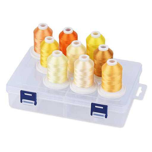 9 Kind of Yellow Snap Spools Embroidery Thread 730M - Simthread - High Quality Machine Embroidery Thread Supplier