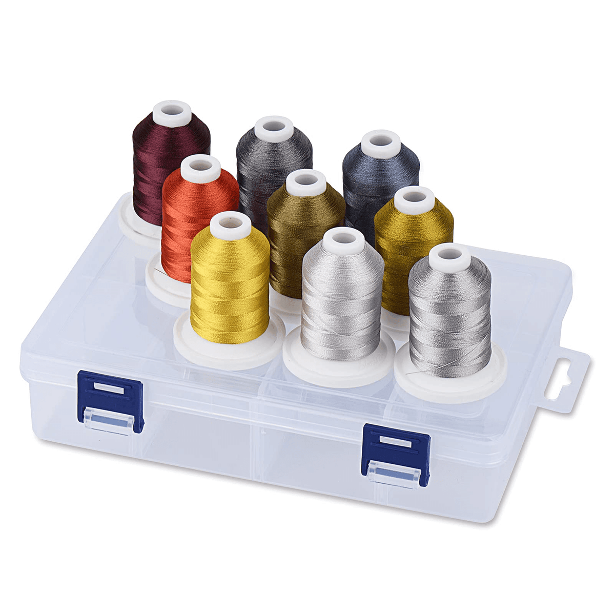9 Neutral Colors Snap Spools Embroidery Thread 730M — Simthread - High ...