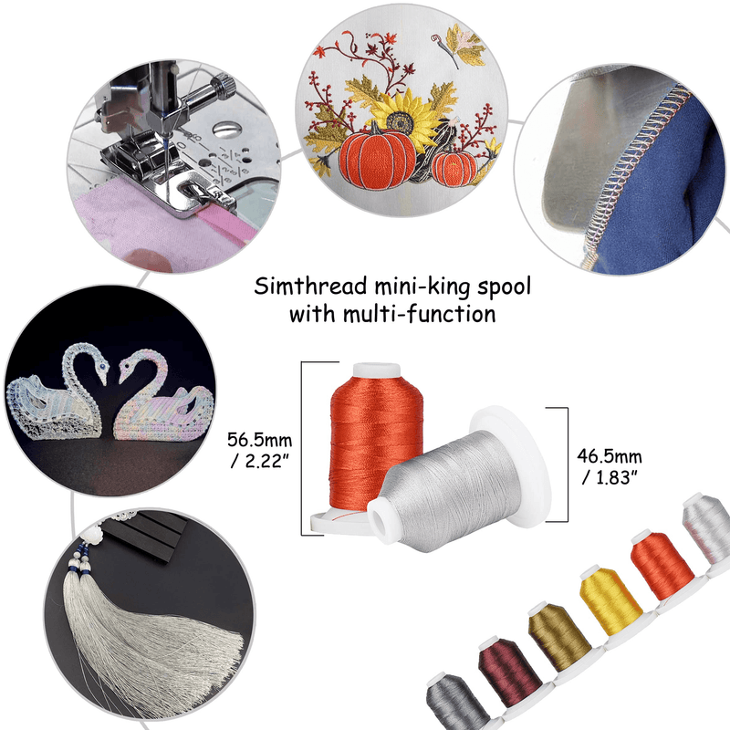 9 Neutral Colors Snap Spools Embroidery Thread 730M - Simthread - High Quality Machine Embroidery Thread Supplier
