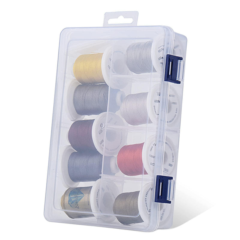9 Neutral Colors Snap Spools Embroidery Thread 730M - Simthread - High Quality Machine Embroidery Thread Supplier