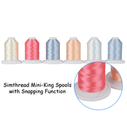 9 Pastel Colors Snap Spools Embroidery Thread 730M - Simthread - High Quality Machine Embroidery Thread Supplier