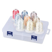 9 Pastel Colors Snap Spools Embroidery Thread 730M - Simthread - High Quality Machine Embroidery Thread Supplier