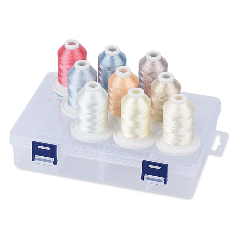 9 Pastel Colors Snap Spools Embroidery Thread 730M - Simthread - High Quality Machine Embroidery Thread Supplier