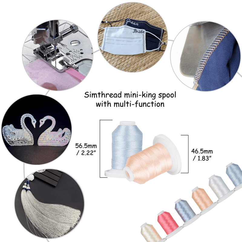 9 Pastel Colors Snap Spools Embroidery Thread 730M - Simthread - High Quality Machine Embroidery Thread Supplier