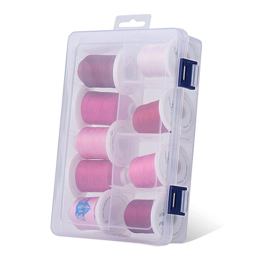 9 Rose Colors Snap Spools Embroidery Thread 730M - Simthread - High Quality Machine Embroidery Thread Supplier