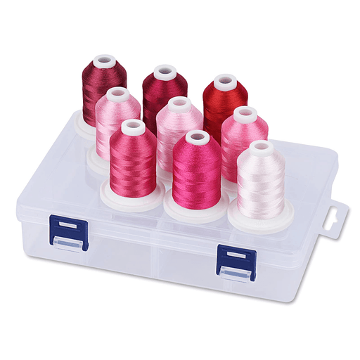 9 Rose Colors Snap Spools Embroidery Thread 730M - Simthread - High Quality Machine Embroidery Thread Supplier