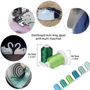 9 Turquoise and Mint Green Snap Spools Embroidery Thread 730M - Simthread - High Quality Machine Embroidery Thread Supplier