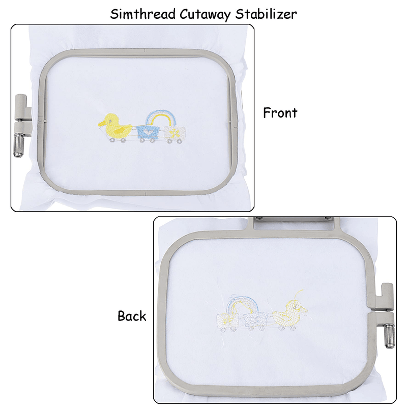 Simthread 100 Pcs Cut Away Embroidery Stabilizer Backing - 8"x 8" - Simthread - High Quality Machine Embroidery Thread Supplier