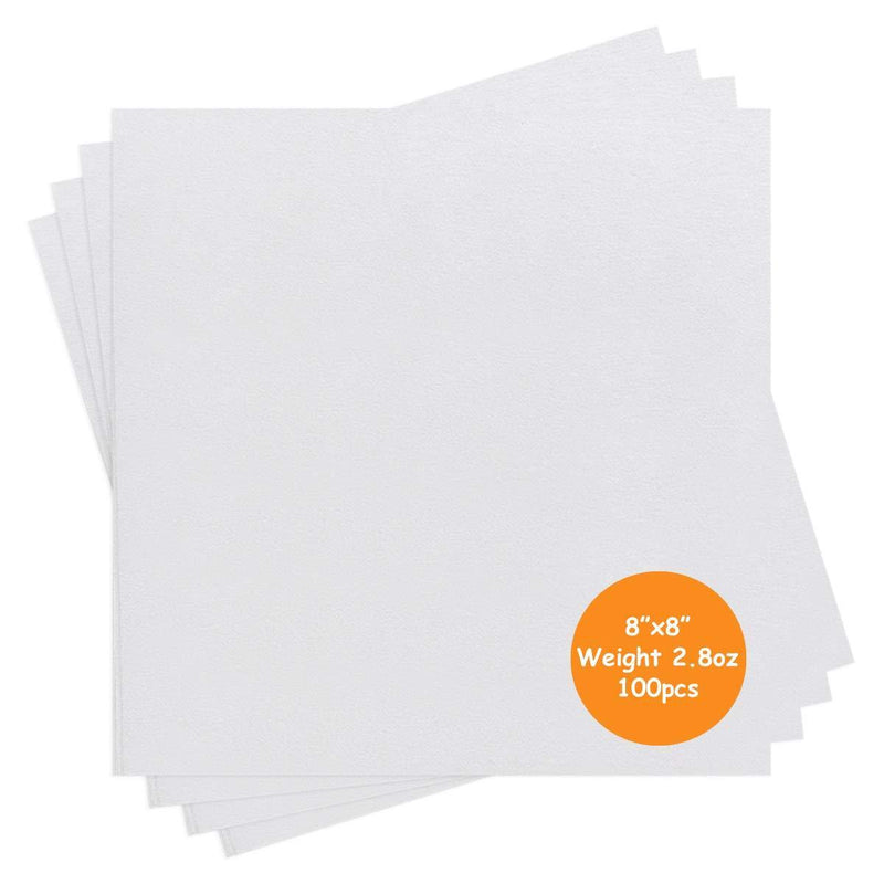 Simthread 100 Pcs Cut Away Embroidery Stabilizer Backing - 8"x 8" - Simthread - High Quality Machine Embroidery Thread Supplier
