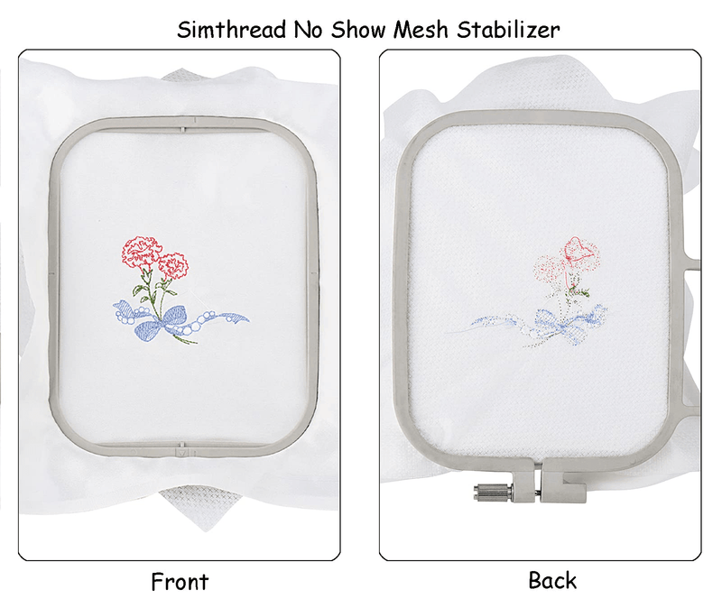 Simthread 100 Pcs No Show Mesh Cut Away Embroidery Stabilizer Backing - 10" x 12" - Simthread - High Quality Machine Embroidery Thread Supplier