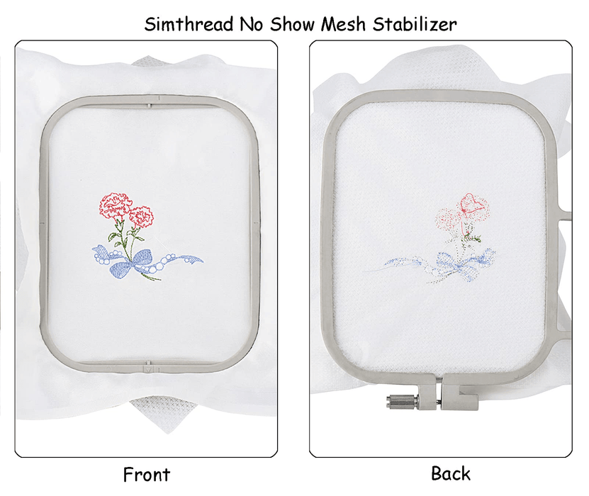 Simthread 100 Pcs No Show Mesh Cut Away Embroidery Stabilizer Backing - 10" x 12" - Simthread - High Quality Machine Embroidery Thread Supplier