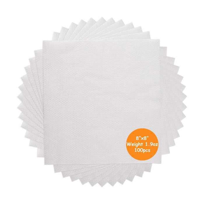 Simthread 100 Pcs No Show Mesh Cut Away Embroidery Stabilizer