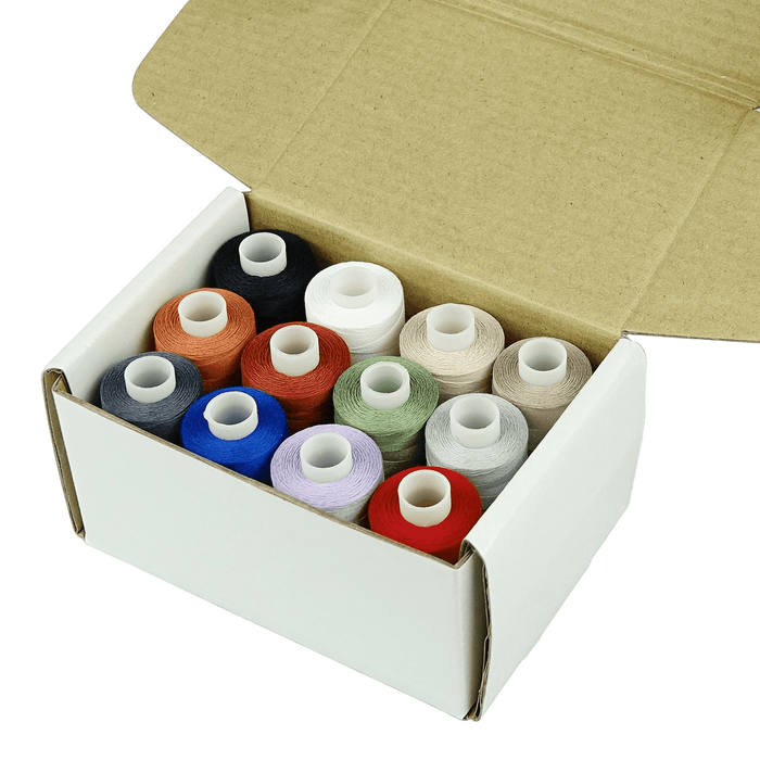 Simthread 12 Colors 100% Cotton Sewing Thread - 500M C550Y12C01 Simthread LLC