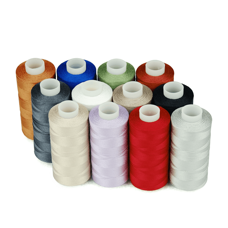 Simthread 12 Colors 100% Cotton Sewing Thread - 500M C550Y12C01 - Simthread - High Quality Machine Embroidery Thread Supplier