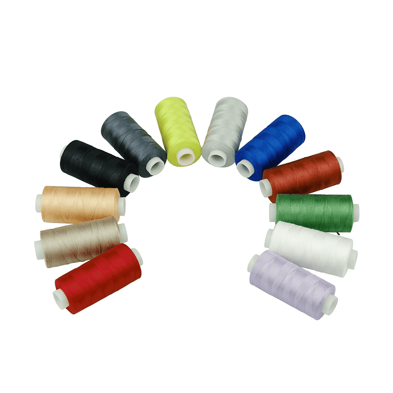 Simthread 12 Colors 100% Cotton Sewing Thread - 500M C550Y12C02 - Simthread - High Quality Machine Embroidery Thread Supplier