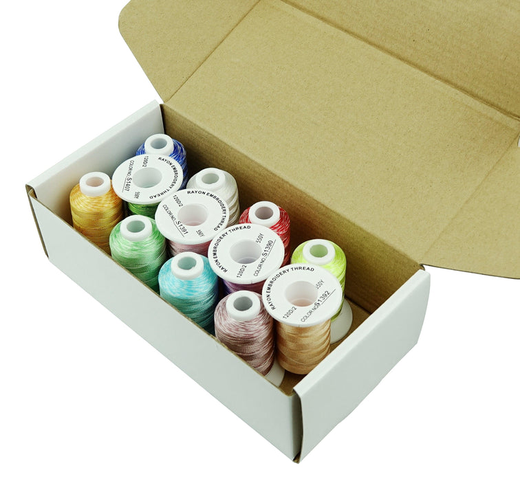 Simthread 8 Colors Embroidery Thread Kit - 500M