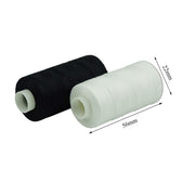 Simthread 12 Pcs White & Black Cotton Sewing Thread 500M - Simthread - High Quality Machine Embroidery Thread Supplier