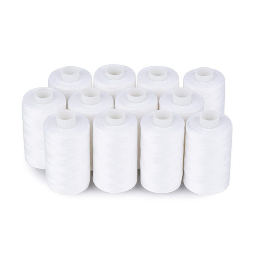 Simthread 12 Pcs White Cotton Quilting Thread - 500M Simthread LLC