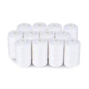 Simthread 12 Pcs White Cotton Quilting Thread - 500M - Simthread - High Quality Machine Embroidery Thread Supplier