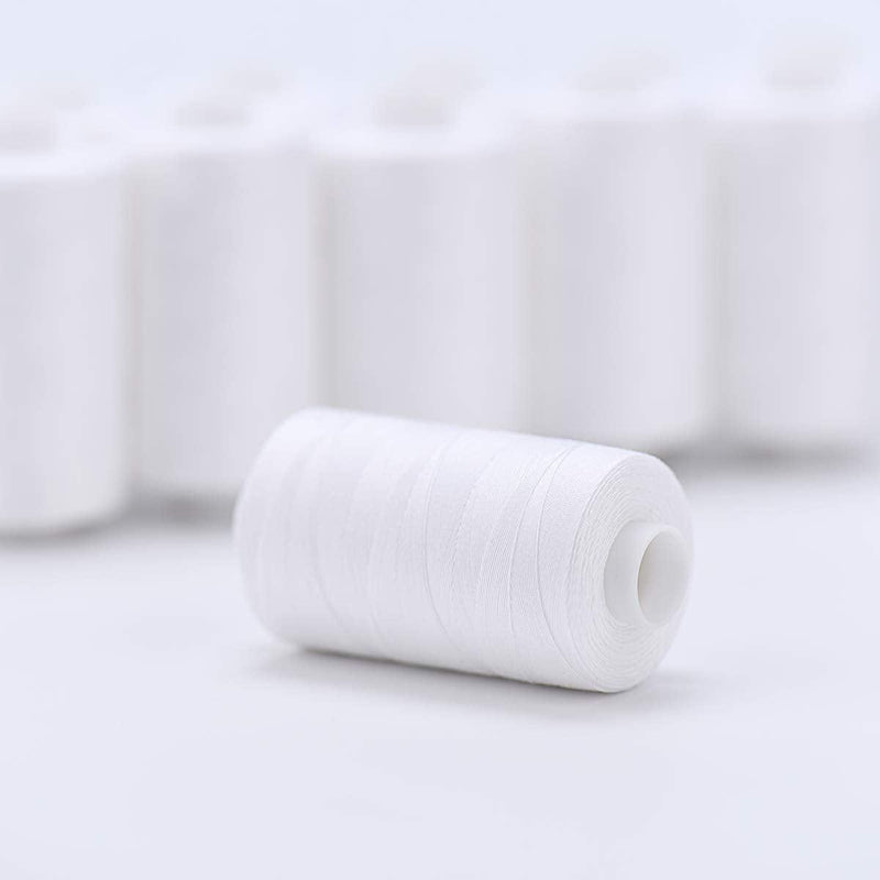 Simthread 12 Pcs White Cotton Quilting Thread - 500M - Simthread - High Quality Machine Embroidery Thread Supplier
