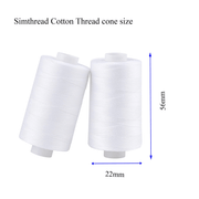 Simthread 12 Pcs White Cotton Quilting Thread - 500M - Simthread - High Quality Machine Embroidery Thread Supplier