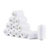 Simthread 12 Pcs White Cotton Quilting Thread - 500M - Simthread - High Quality Machine Embroidery Thread Supplier