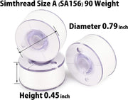 Simthread 144pcs Size A / Class 15 Plastic Sided Prewound Bobbins Thread-90wt Cotton Feel - Simthread - High Quality Machine Embroidery Thread Supplier