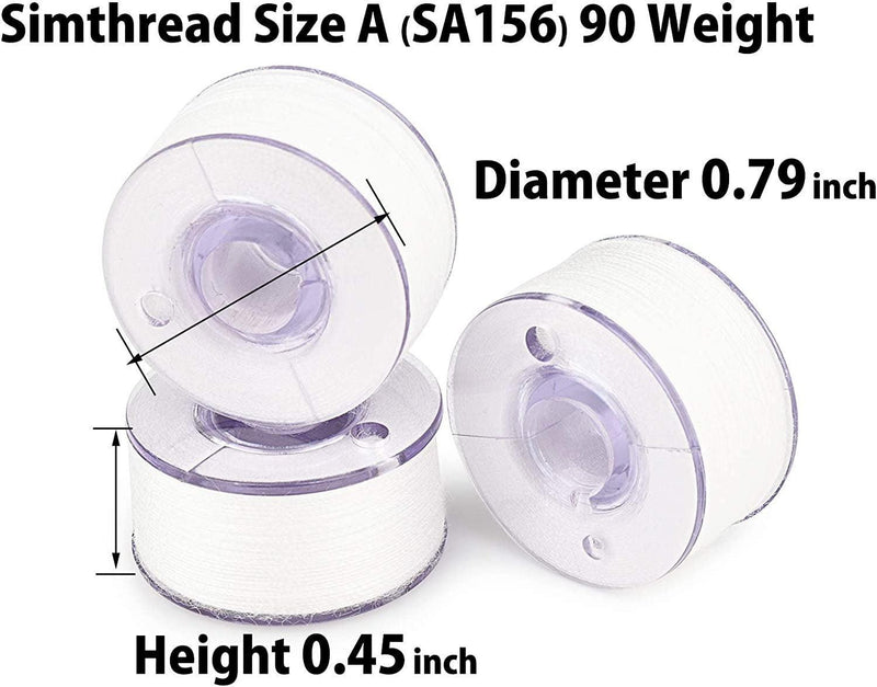 Simthread 144pcs Size A / Class 15 Plastic Sided Prewound Bobbins Thread-90wt Cotton Feel - Simthread - High Quality Machine Embroidery Thread Supplier