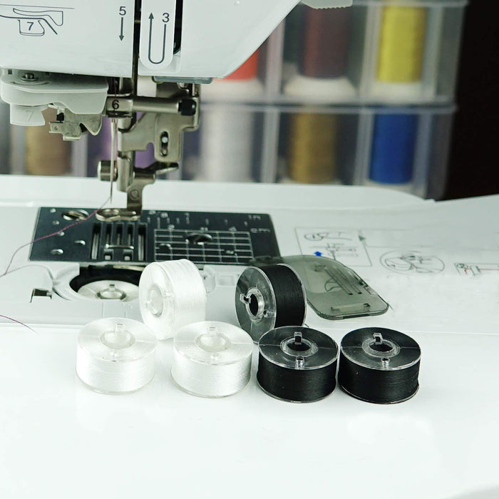 Simthread 144pcs Size A / Class 15 / SA156 Pastic Sided Prewound Bobbins Thread 60wt - Simthread - High Quality Machine Embroidery Thread Supplier