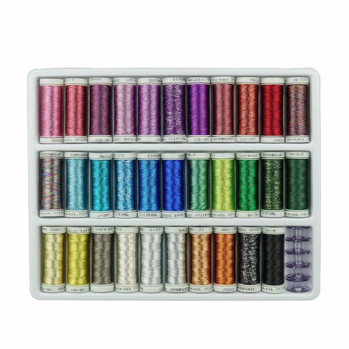 Simthread 16/32 Colors French Metallic Embroidery Thread 180M Simthread LLC