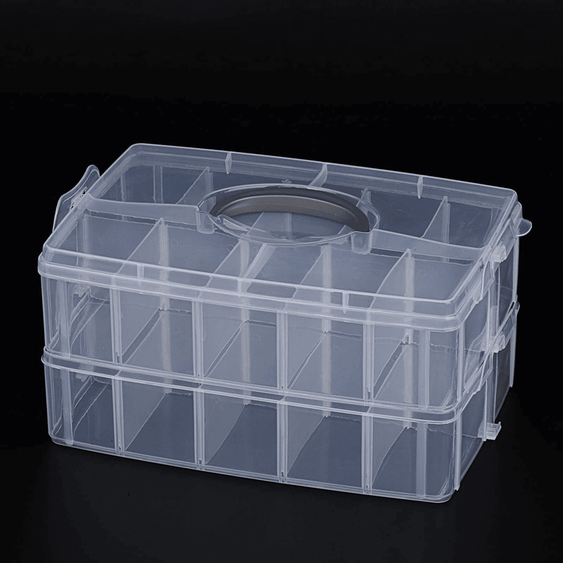 Simthread 2 Layers Plastic Storage Box 20 Grids - Simthread - High Quality Machine Embroidery Thread Supplier